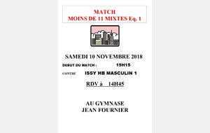 [-11 1] contre Issy HB Masculin 1